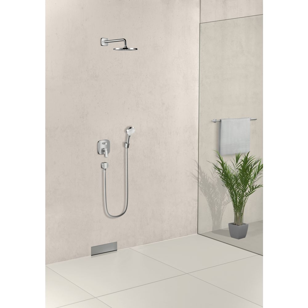 Ручной душ hansgrohe Crometta 100 1jet 26331400, белый/хром
