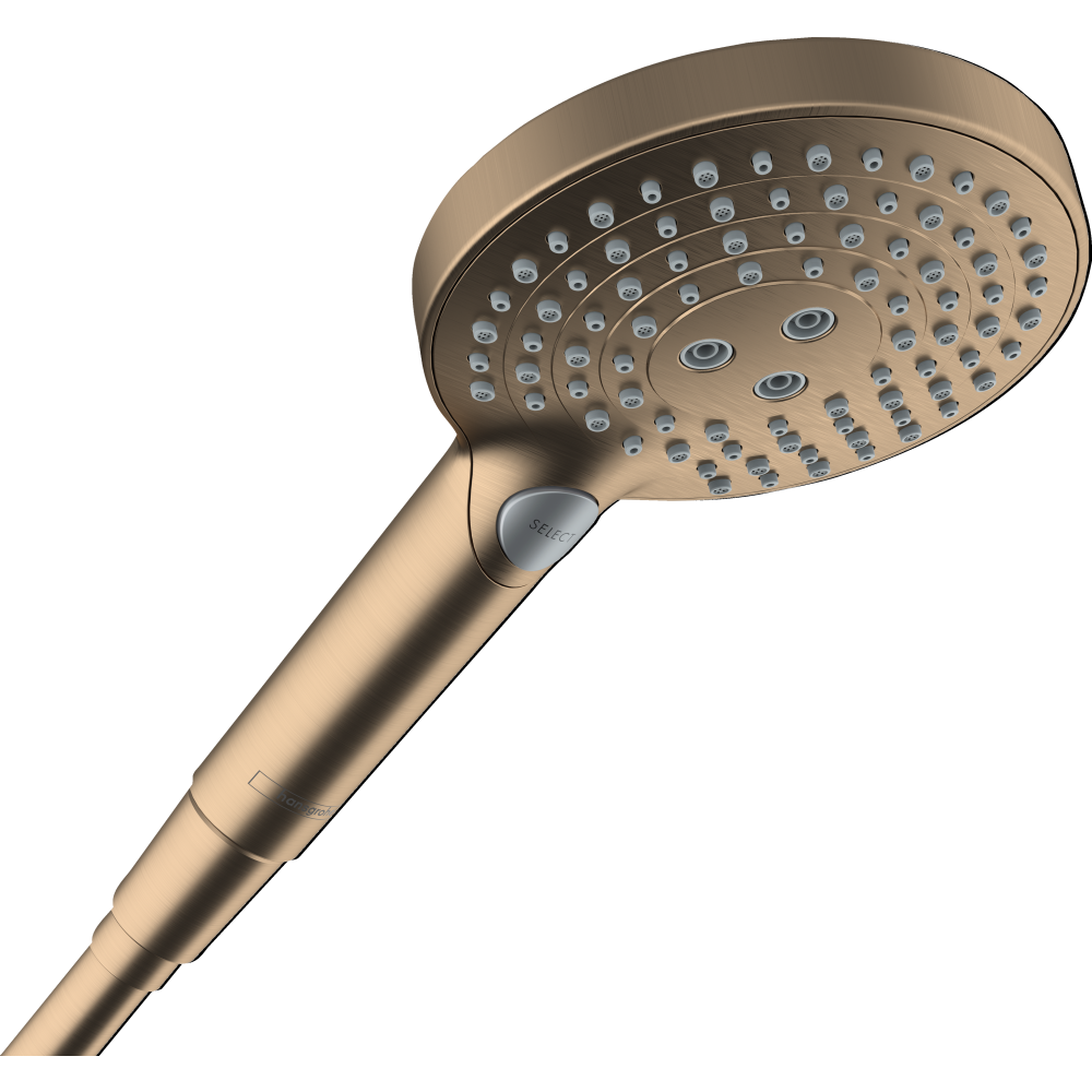 Ручной душ hansgrohe Raindance Select S 120 3jet PowderRain 26014140, шлифованная бронза