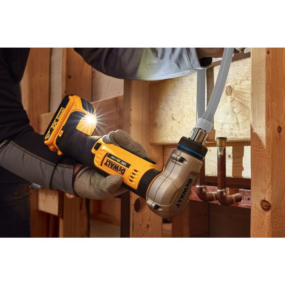 Аккумуляторный расширитель для труб DEWALT DCE400D1T, 18 В, 60 ход/мин, до 25 мм, с АКБ 2 Ач и ЗУ, в кейсе TSTAK (DCE400D1NT-XJ)