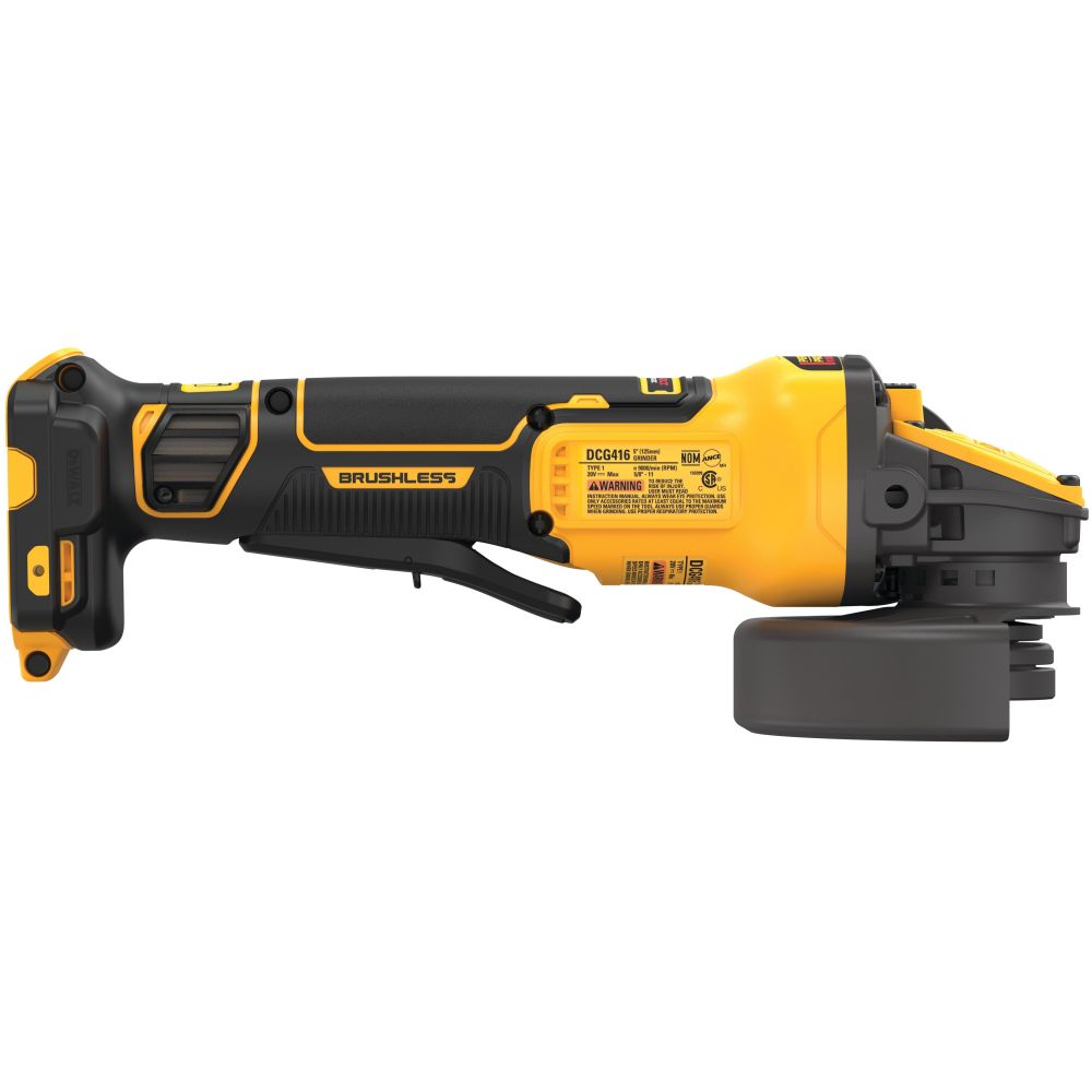 Аккумуляторная угловая шлифмашина DEWALT DCG416B, 20/60 В, 125 мм, 9000 об/мин, без АКБ и ЗУ (DCG416B-XJ)