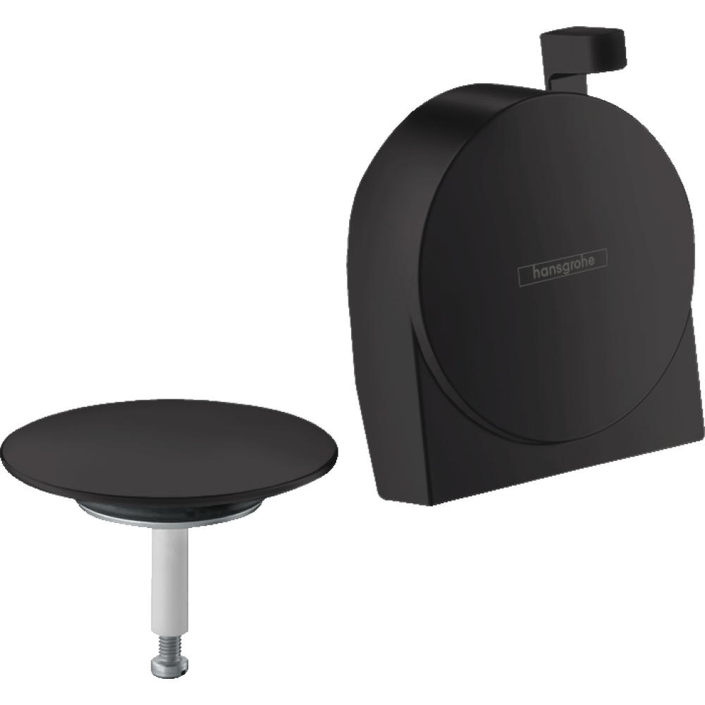 Внешняя часть системы налива/слива-перелива для ванны hansgrohe Exafill S 58117670, матовый черный