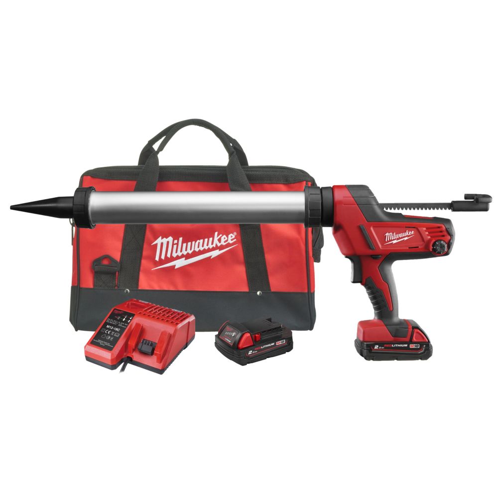 Аккумуляторный клеевой пистолет Milwaukee C18 PCG/600A-201B 4933441305, с АКБ 2 Ач и ЗУ, в сумке