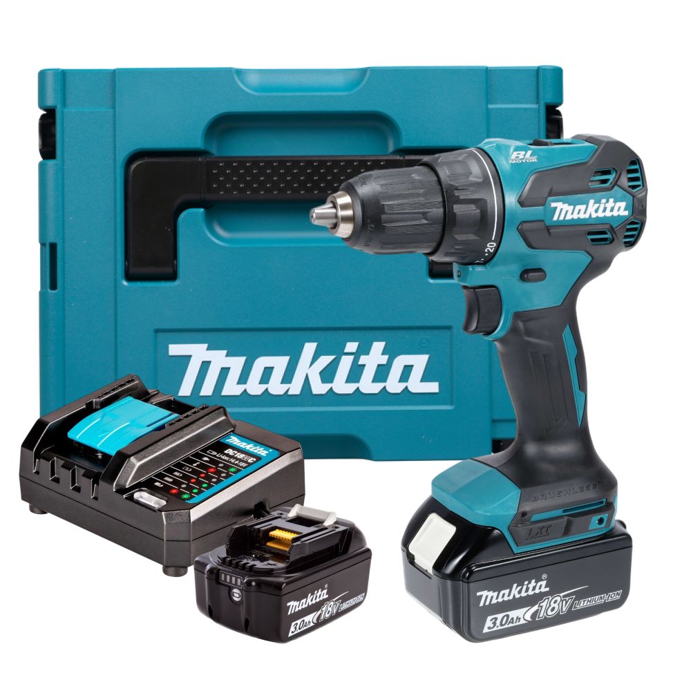 Аккумуляторная дрель-шуруповерт Makita DDF490F003, 18 В, 1900 об/мин, с 2 АКБ 3 Ач и ЗУ, в кейсе MakPac