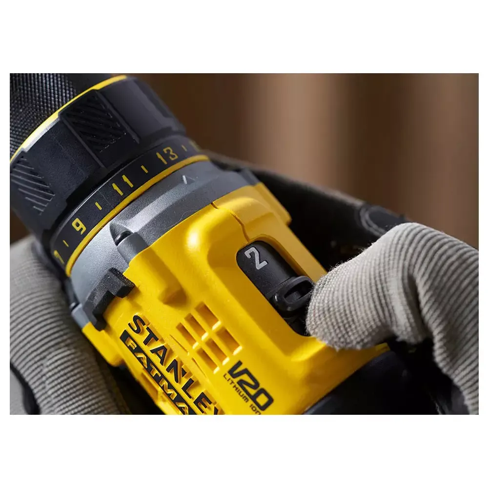 Аккумуляторная дрель-шуруповерт STANLEY FATMAX V20, 18 В, 80 Нм, 2100 об/мин, без АКБ и ЗУ, SFMCD720B