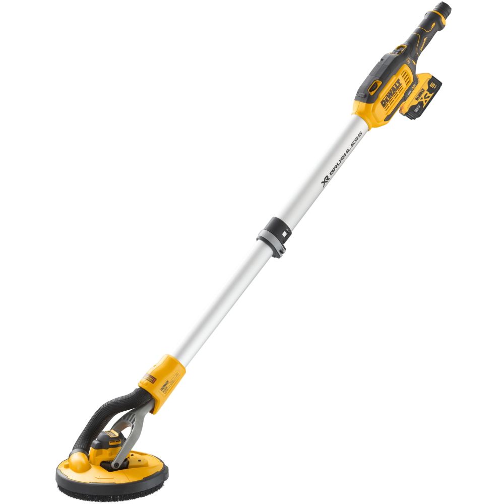 Аккумуляторная эксцентриковая шлифмашина для стен DEWALT DCE800P1, 18 В, 225 мм, 1200 кол/мин, с АКБ 5 Ач и ЗУ (DCE800P1N-XJ)