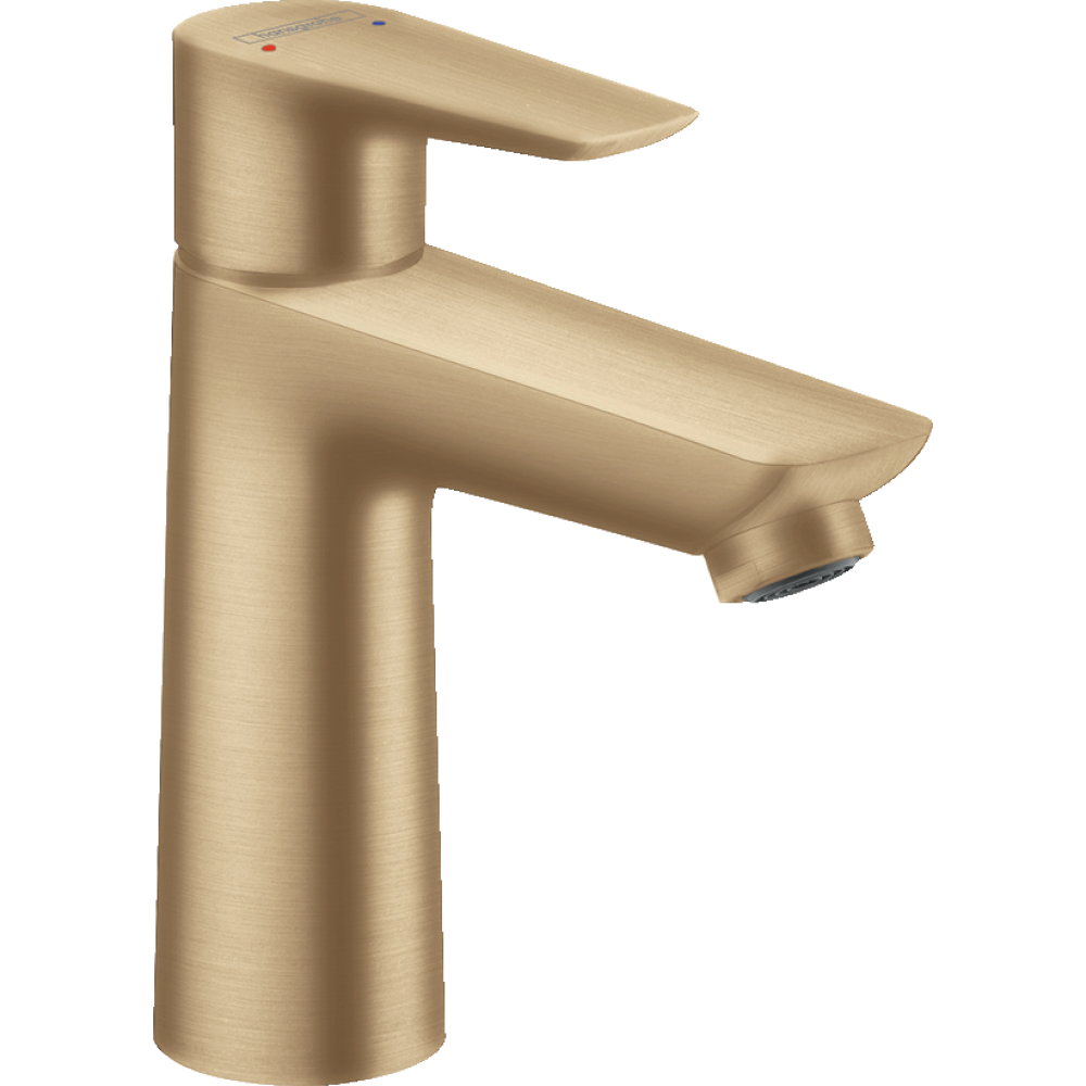 Смеситель для раковины hansgrohe Talis E 110, со сливным гарнитуром 71710140, шлифованная бронза