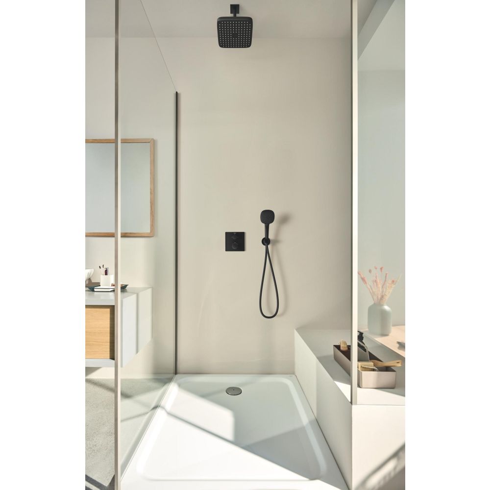 Подключение для душевого шланга GROHE Tempesta с держателем ручного душа, матовый черный (286282431)