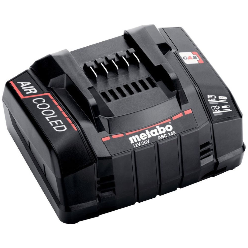 Набор Metabo: 2 АКБ LiPOWER, Li-Ion, 18 В, 5.2 Ач и быстрое зарядное устройство ASC 145, 12/14.4/18/36 В, 8 A (685051000)