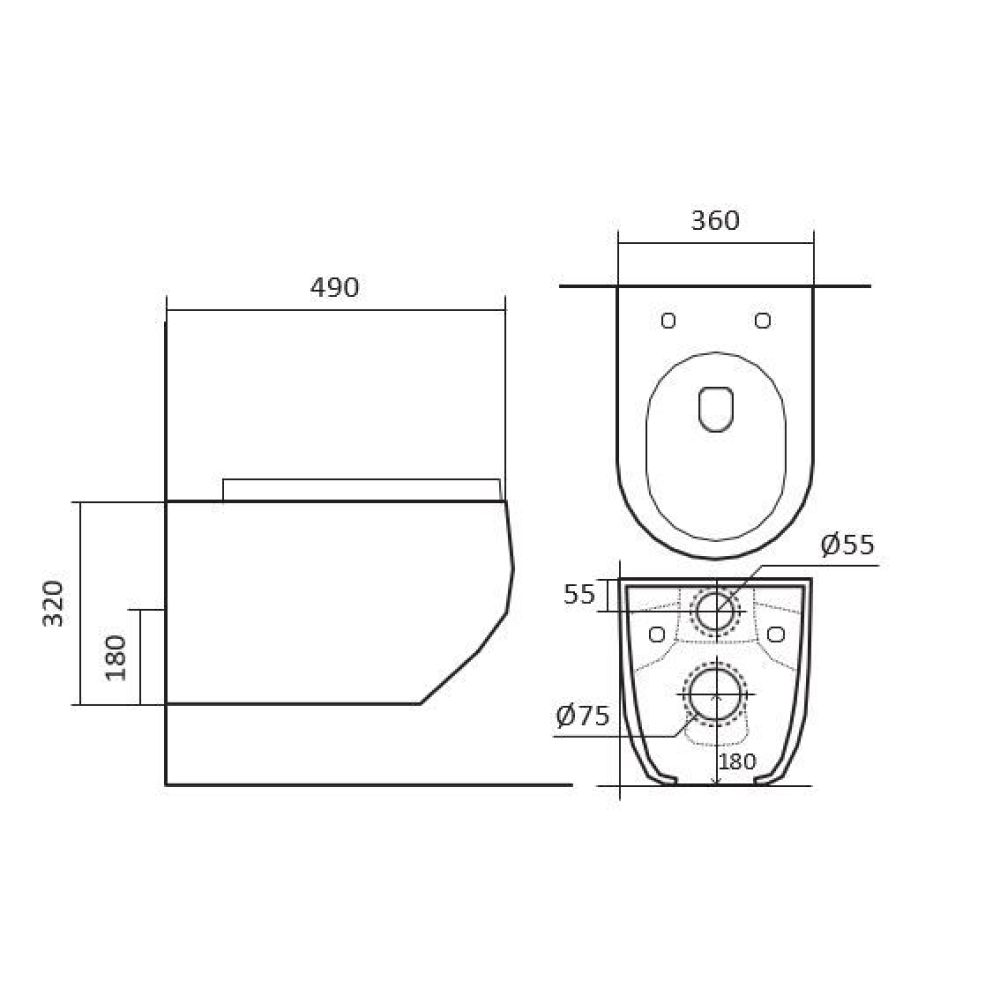 Унитаз Aquatek ЕВРОПА подвесной с сиденьем с микролифтом, белый AQ1900T-00