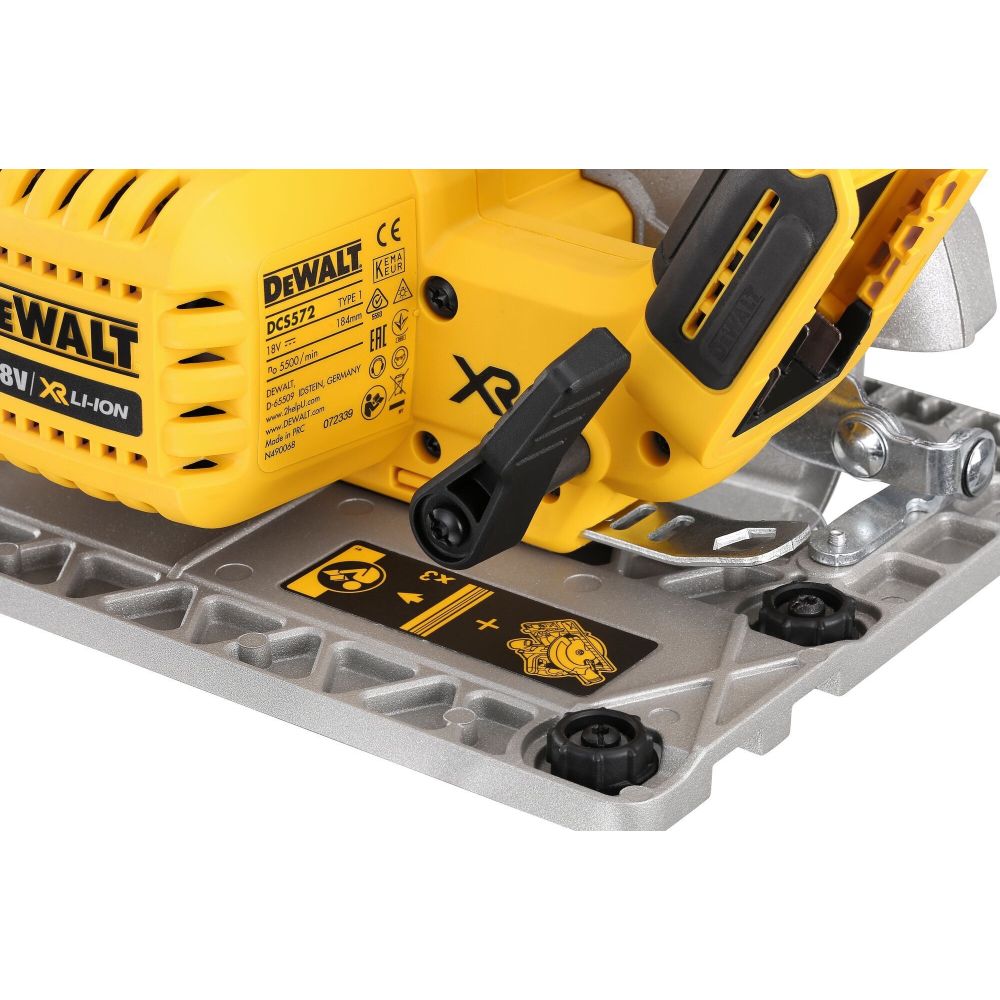 Аккумуляторная дисковая пила DEWALT DCS572N, 18 В, 184 мм, 5500 об/мин, без АКБ и ЗУ (DCS572N-XJ)