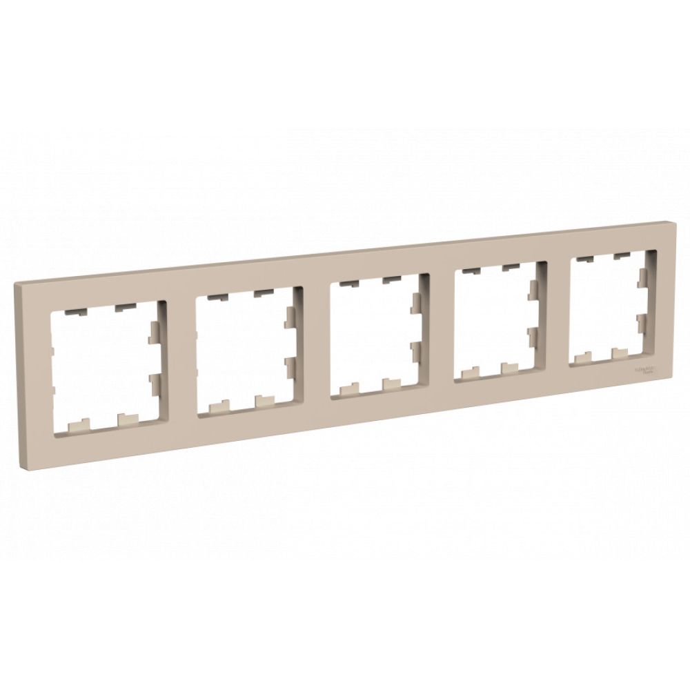 Рамка 5-постовая универсальная Systeme Electric (Schneider Electric) AtlasDesign, песочный ATN001205
