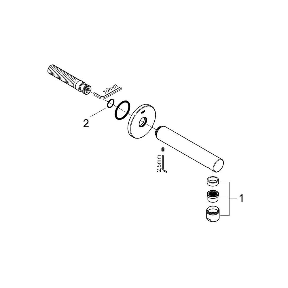 Излив для ванны GROHE Concetto, хром (13280001)