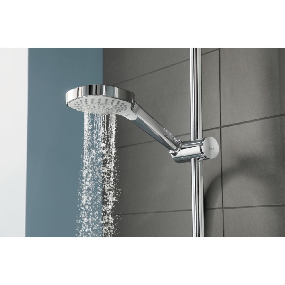 Душевой гарнитур hansgrohe Croma Select E 110 3jet Multi EcoSmart со штангой 90 см 26591400, белый/хром