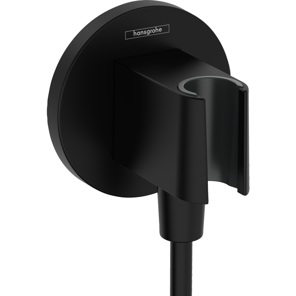 Шланговое подключение hansgrohe FixFit Porter S с держателем для душа 26888670, матовый черный