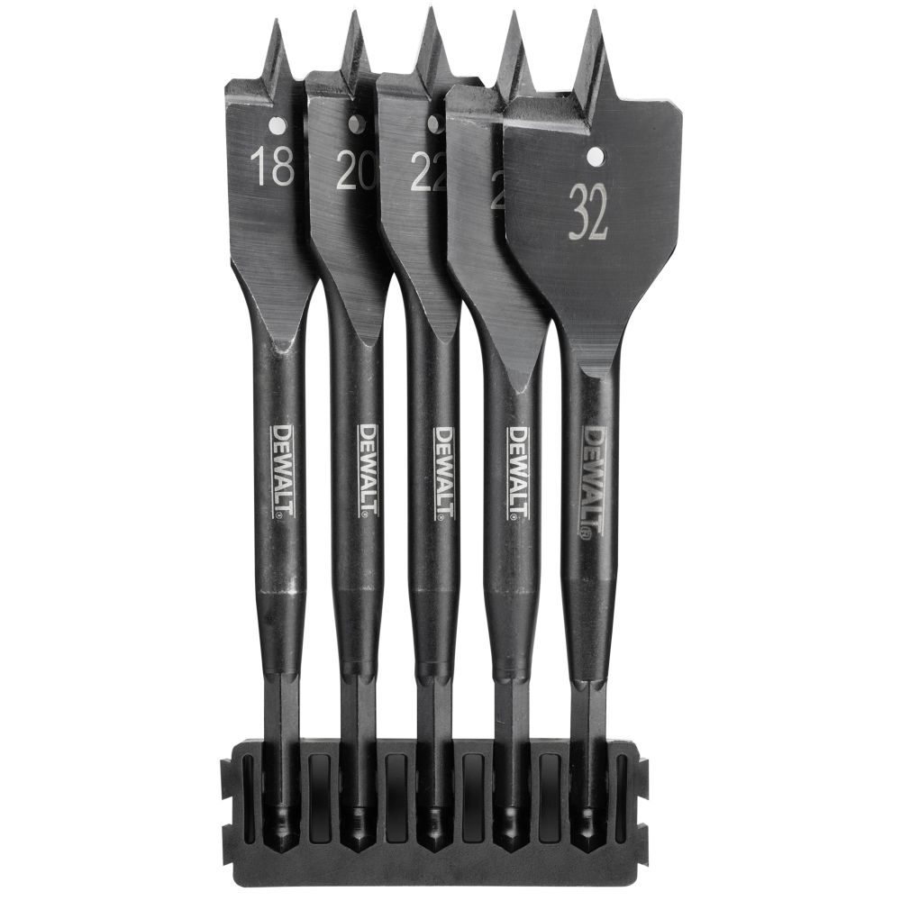 Набор перьевых сверл по дереву DEWALT DT70832, 18-32 мм, 5 шт. (DT70832-QZ)