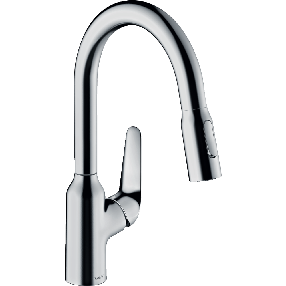 Смеситель для кухонной мойки hansgrohe Focus M42 180, с вытяжным душем 2jet 71801000, хром