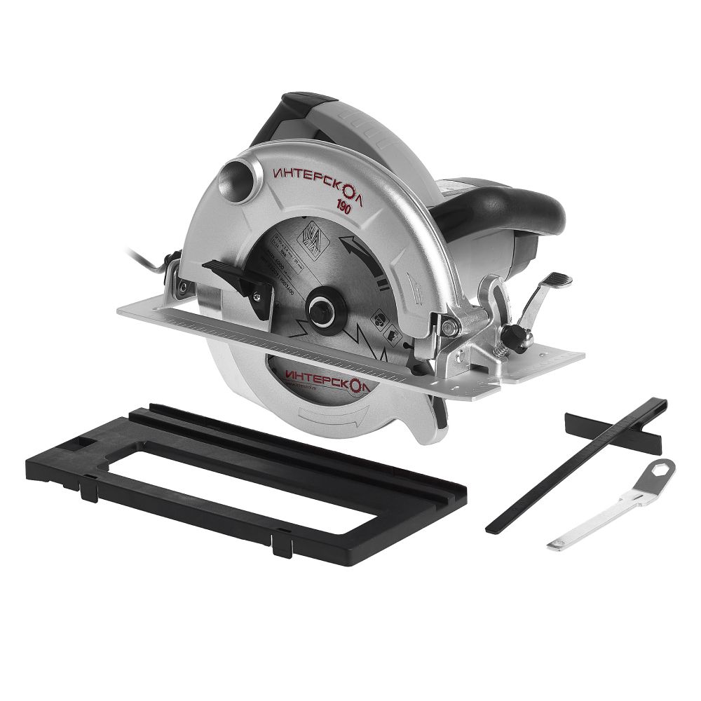 Пила циркулярная ИНТЕРСКОЛ ДП-190/1600М, 1600 Вт, 190 мм, 4800 об/мин (97.1.1.20)