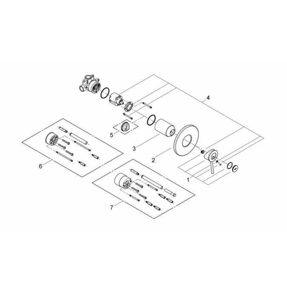 Готовый комплект для гигиенического душа GROHE BauClassic, хром (NW0068)