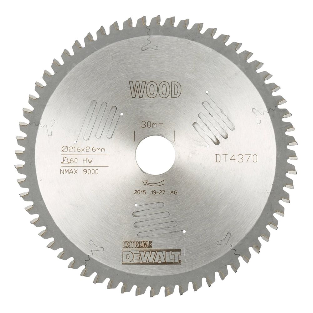 Пильный диск DEWALT EXTREME WORKSHOP DT4370, 216/30 мм.