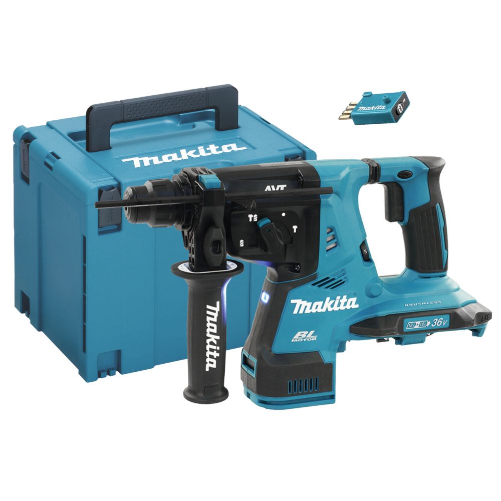 Аккумуляторный перфоратор Makita DHR282ZJU, 2x18 В, 2.8 Дж, 5000 уд/мин, без АКБ и ЗУ, в кейсе