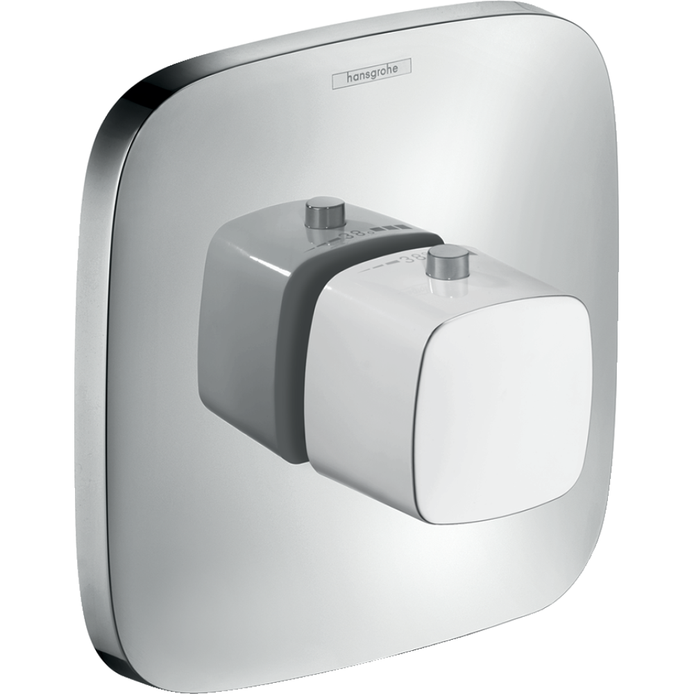 Внешняя часть термостата для ванны hansgrohe PuraVida HighFlow скрытого монтажа 15772400, белый/хром