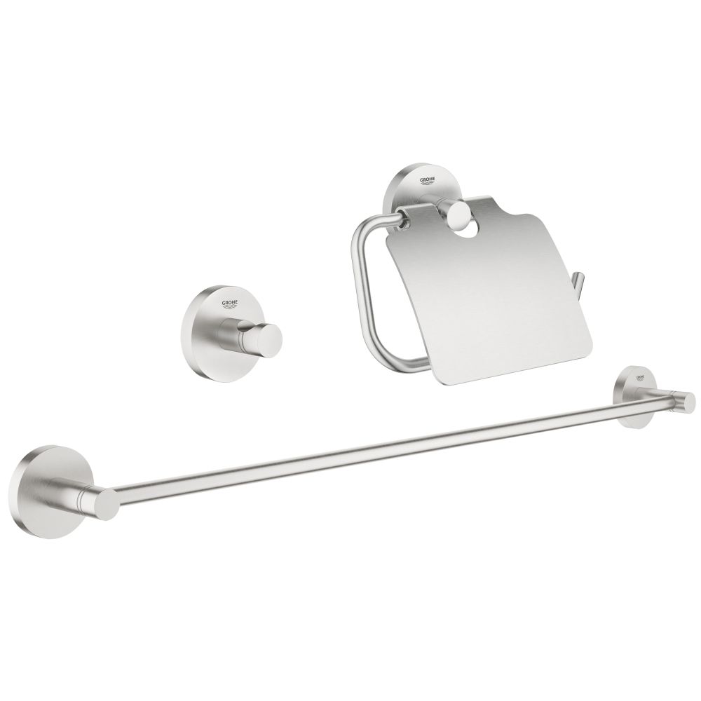 Набор аксессуаров GROHE Essentials (3 предмета), суперсталь (40775DC1)