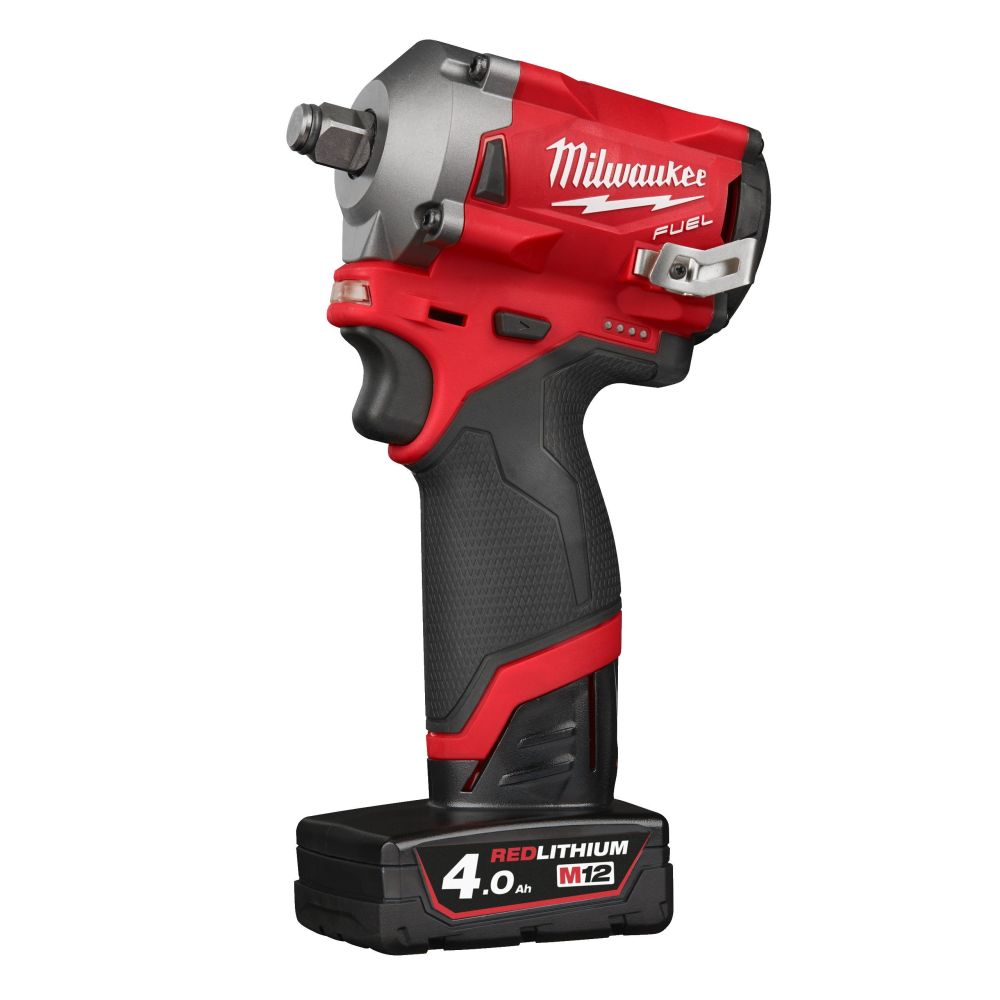 Аккумуляторный импульсный гайковерт Milwaukee M12 FIWF12-422X FUEL, Li-Ion, 12 В, 3200 уд/мин, 339 Hm, с 2 АКБ 2/4 Ач и ЗУ, 4933464616