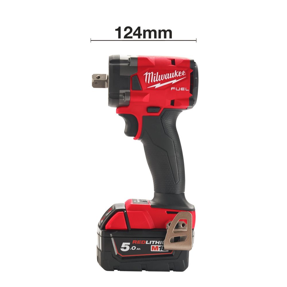 Аккумуляторный ударный гайковерт Milwaukee  M18 FIW2P12-0X FUEL, 18 В, 3500 уд/мин, 339 Hm, без АКБ и ЗУ, в кейсе, 4933478446