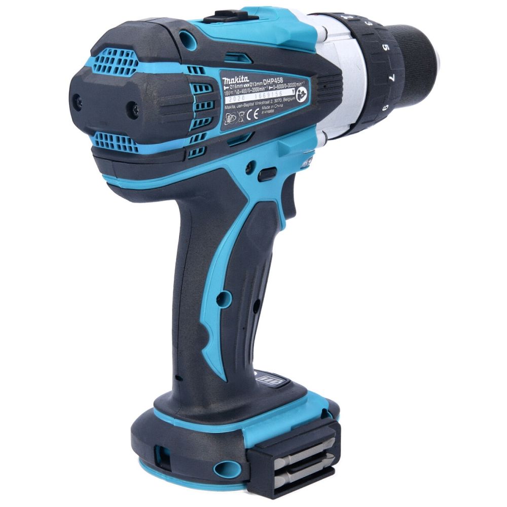 Аккумуляторная дрель-шуруповерт Makita DHP458, 18 В, 2000 об/мин, с АКБ 3 Ач и ЗУ (DHP458P1Z)