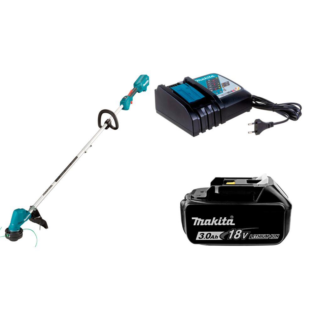 Набор: аккумуляторный триммер Makita DUR192LZ + аккумулятор Makita 632M83-6 + зарядное устройство Makita 630793-1