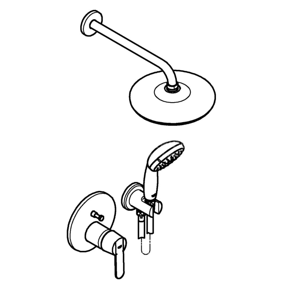 Душевая система GROHE Get со смесителем для душа, хром (25220001)
