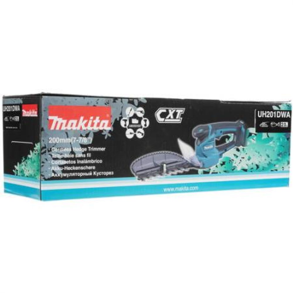 Аккумуляторный кусторез Makita UH201DWA, 12 В, 20 см, с АКБ 2 Ач и ЗУ