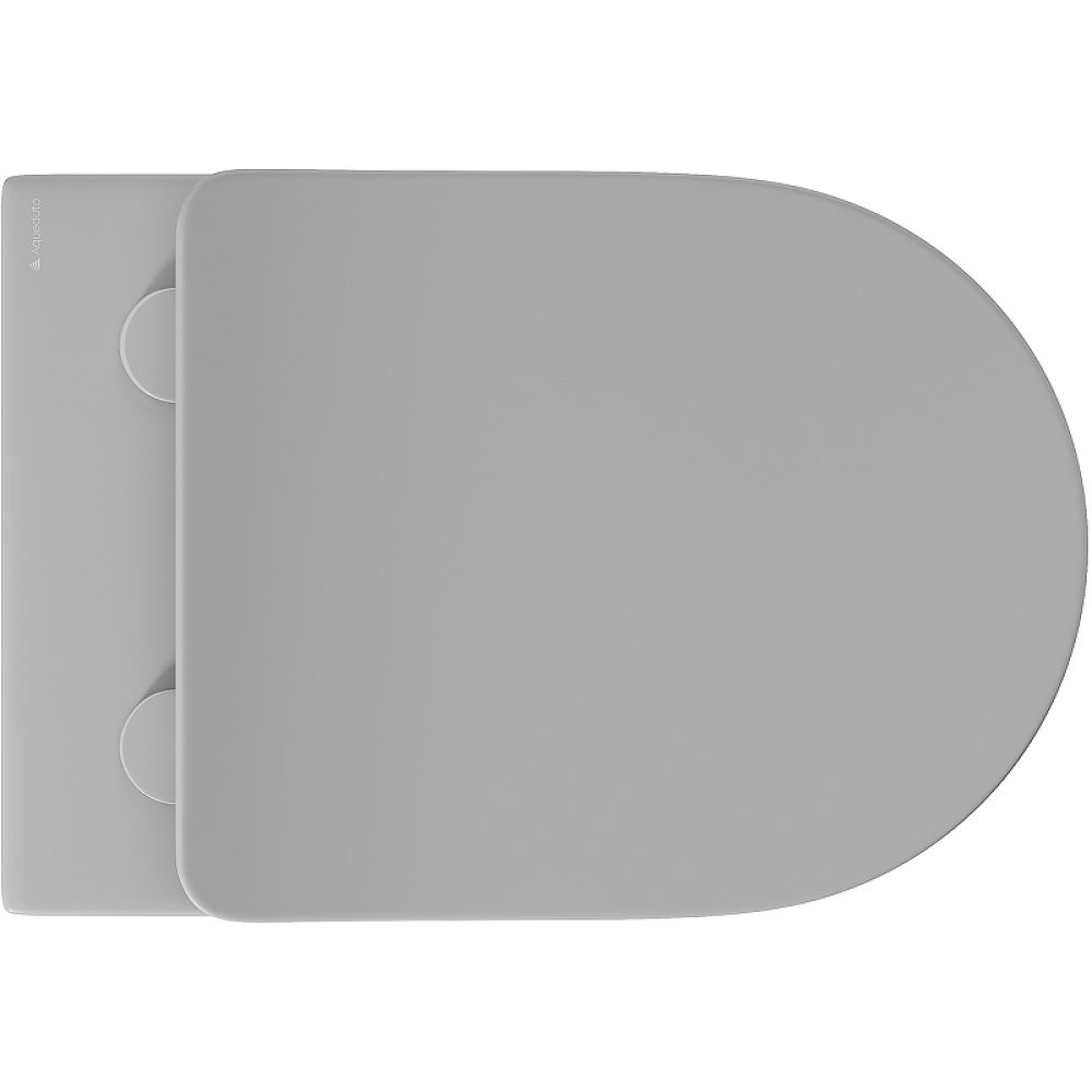 Унитаз подвесной Aqueduto OVO 525*360 безободковый, сиденье с микролифтом, серый матовый (OVO0130)