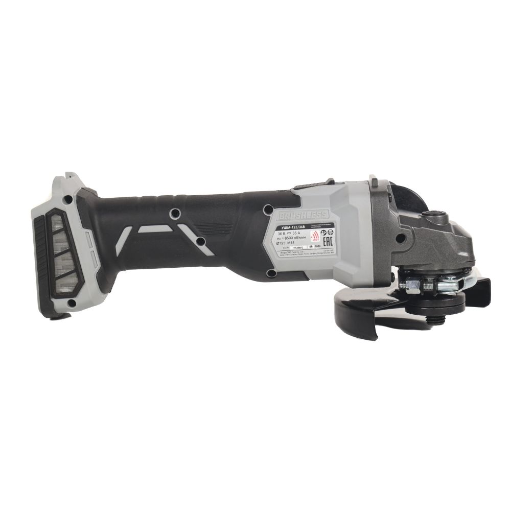 Аккумуляторная угловая шлифмашина ИНТЕРСКОЛ УШМ-125/36В, 36 В , 125 мм, 8500 об/мин, без АКБ и ЗУ (816.0.0.70)