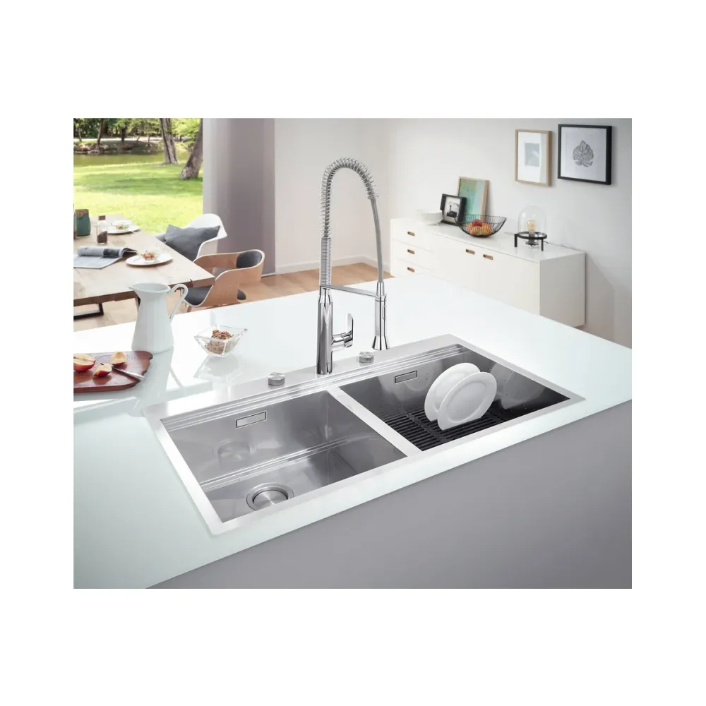 Мойка GROHE K800 с двумя чашами, нержавеющая сталь (31585SD1)