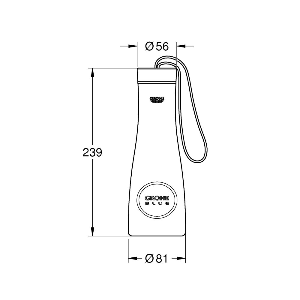 Бутылка для воды из нержавеющей стали GROHE Blue, теплый закат матовый (40848DL0)
