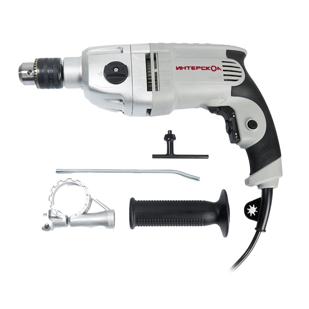 Ударная дрель ИНТЕРСКОЛ ДУ-13/810ЭР, 810 Вт, 2000 об/мин, 32000 уд/мин (150.1.3.00)