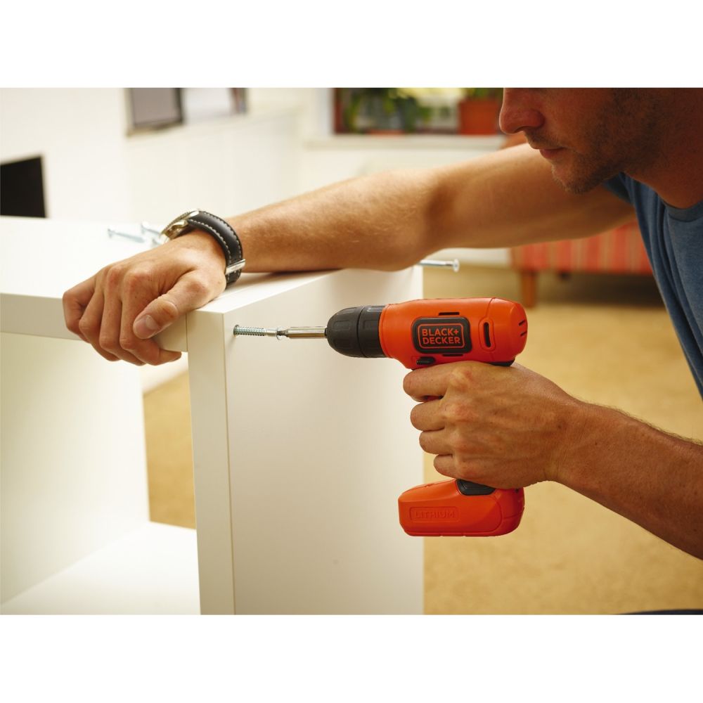 Ультра-компактная аккумуляторная дрель-шуруповерт BLACK+DECKER BDCD8, 400 об/мин, 8/12 Нм