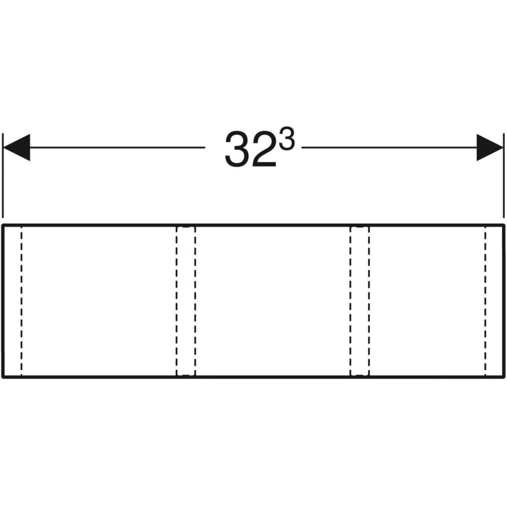 Перегородка для выдвижного ящика Geberit h-образная, темно-серый, 500.676.00.1