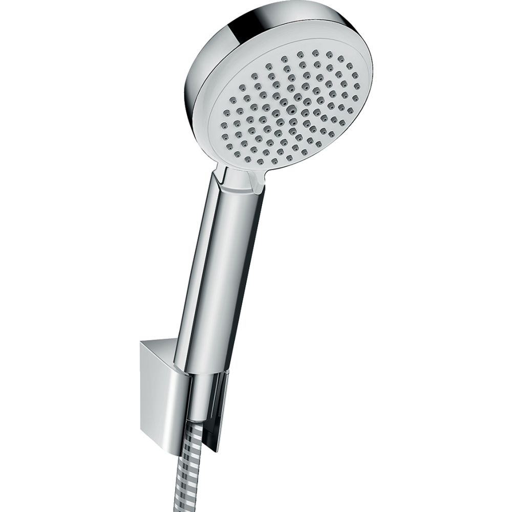 Душевой набор hansgrohe Crometta 100 4jet Vario с держателем и шлангом 125 см 26666400, белый/хром