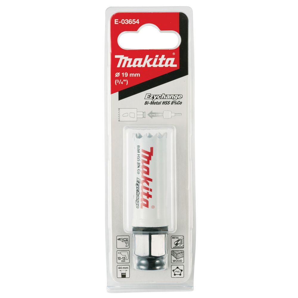 Коронка биметаллическая Makita Ezychange 19х40 мм, E-03654