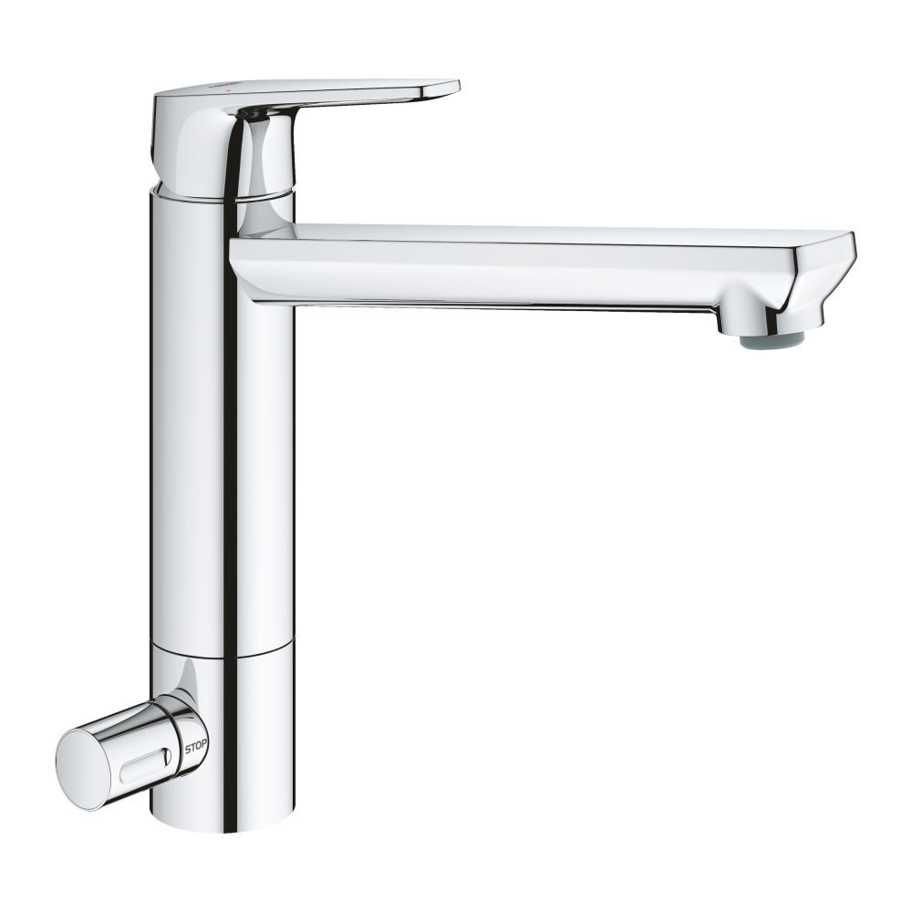 Смеситель для кухни GROHE BauEdge с запорным вентилем, хром (31696000)