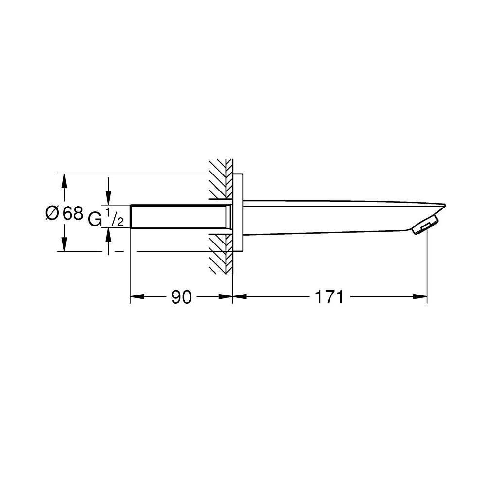 Излив для ванны GROHE BauCosmopolitan, хром (13255001)
