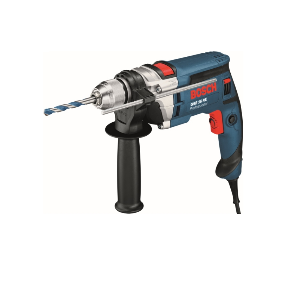 Дрель ударная Bosch GSB 16 RE 750 Вт + Набор сверл, кейс, 060114E501