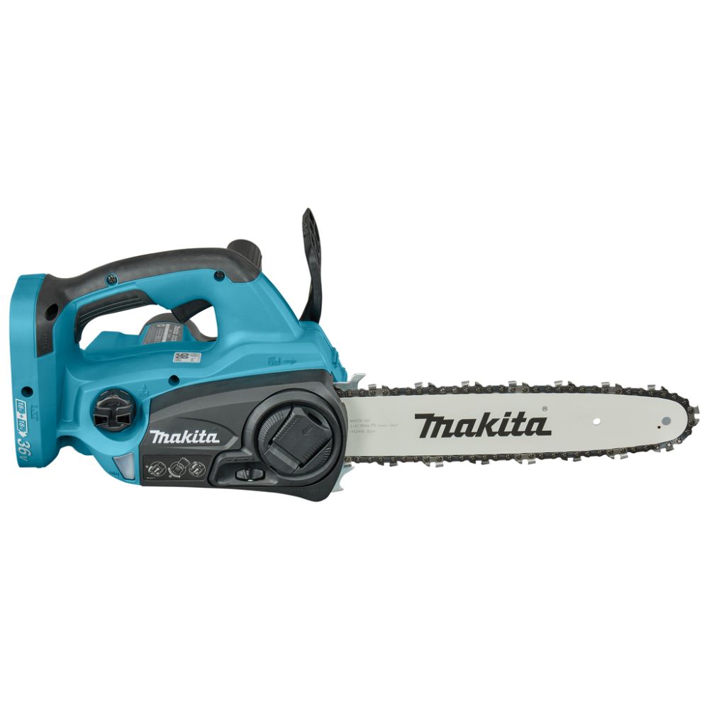 Аккумуляторный набор садовой техники Makita, 18 В: триммер DUR368 + цепная пила DUC302, с 2 АКБ 3 Ач и ЗУ