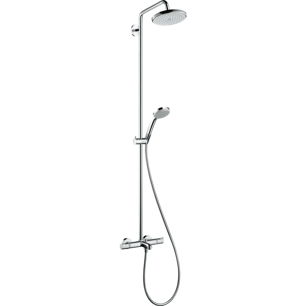 Душевая система hansgrohe Croma 220 1jet с термостатом для ванны 27223000, хром