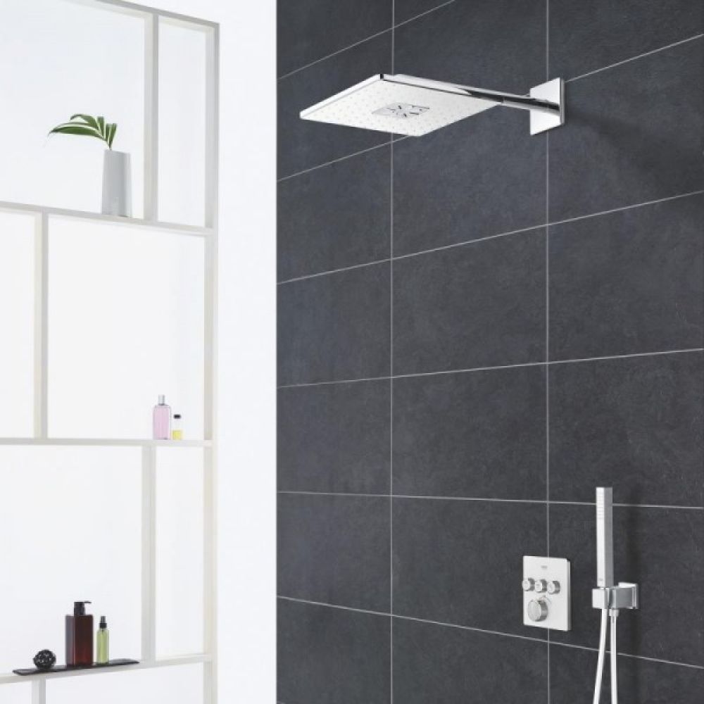 Внешняя часть термостата для душа GROHE Grohtherm SmartControl на 3 потребителя, белая луна (29157LS0)