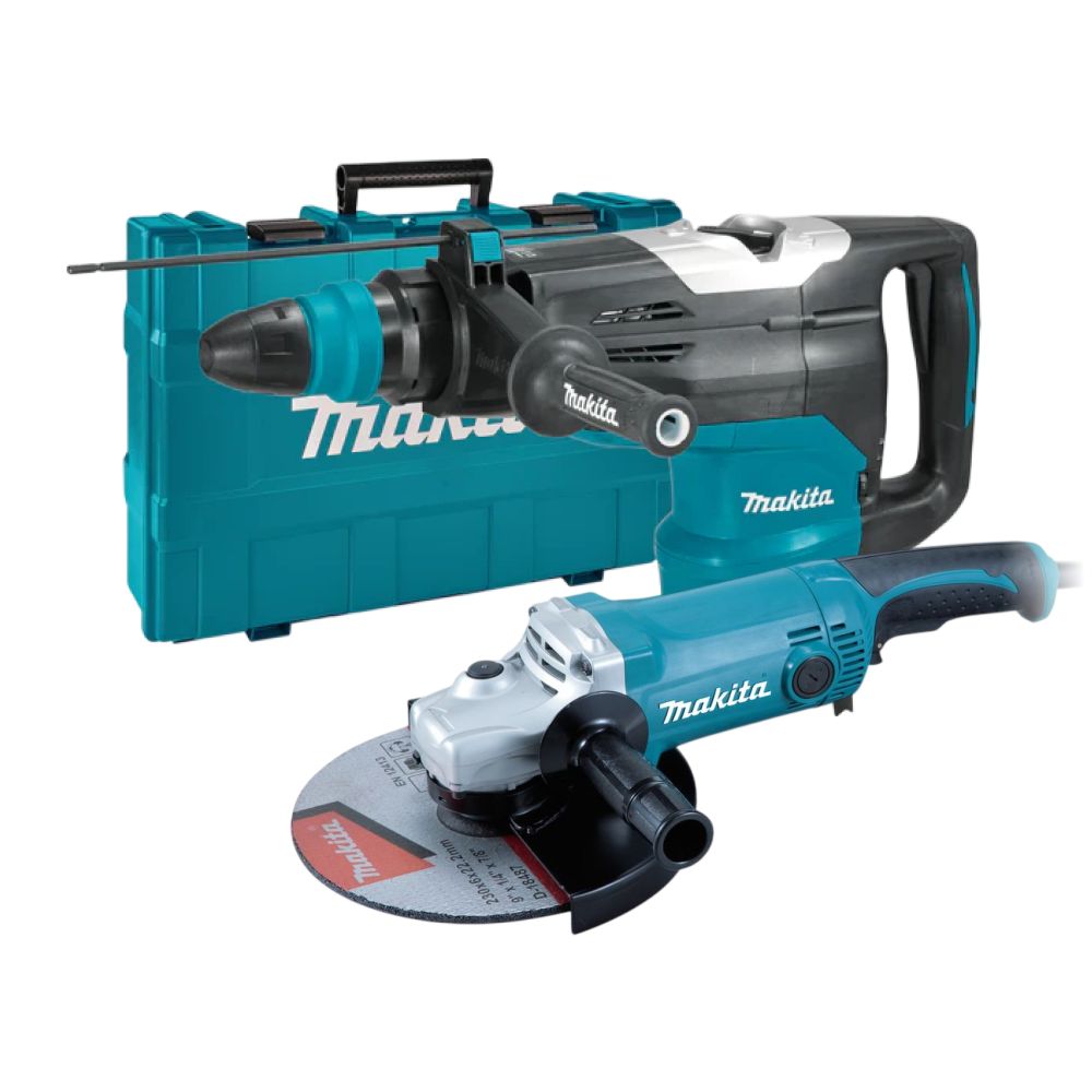 Набор электроинструмента Makita: угловая шлифмашина GA9050 + перфоратор HR5202C (ACSET-49)