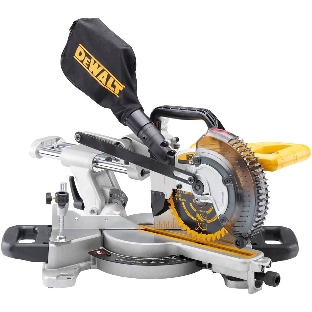 Аккумуляторная торцовочная пила DEWALT DCS365P1, 18 В, 184 мм, 3750 об/мин, с АКБ 5 Ач и ЗУ (DCS365P1N-XJ)