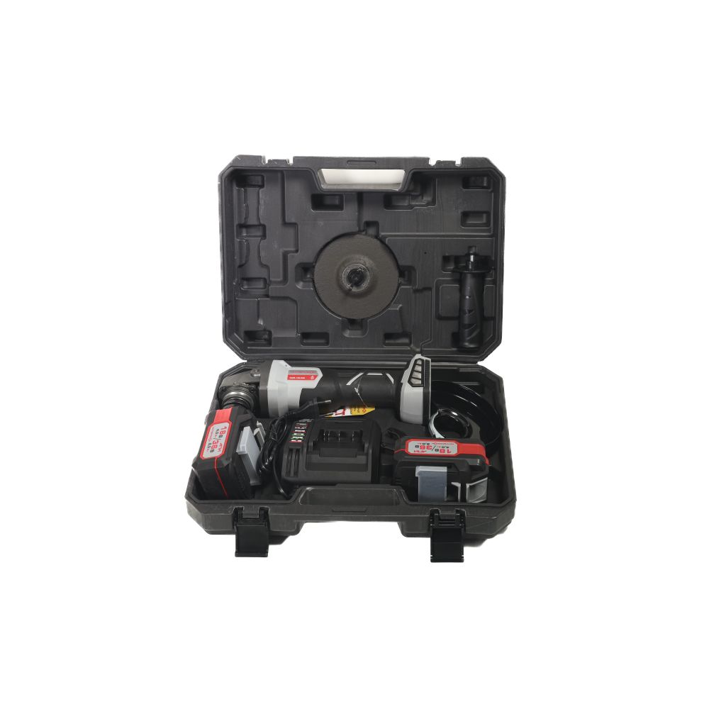 Аккумуляторная угловая шлифмашина ИНТЕРСКОЛ УШМ-125/36В, 36 В, 125 мм, 8500 об/мин, с 2 АКБ 2 Ач и ЗУ, в кейсе (816.2.2.70)